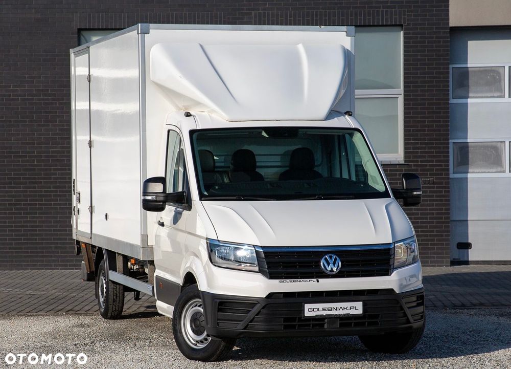 Volkswagen Crafter 177KM 8ep KONTENER + WINDA dHollandia 750kg + DRZWI BOCZNE - 1