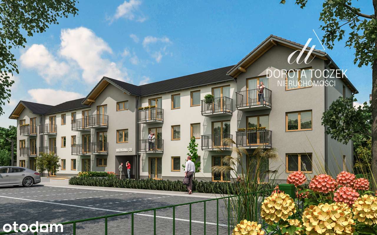 3-pok. mieszkanie Niepołomice Centrum | puszcza | 2 balkony | 52,64 m²