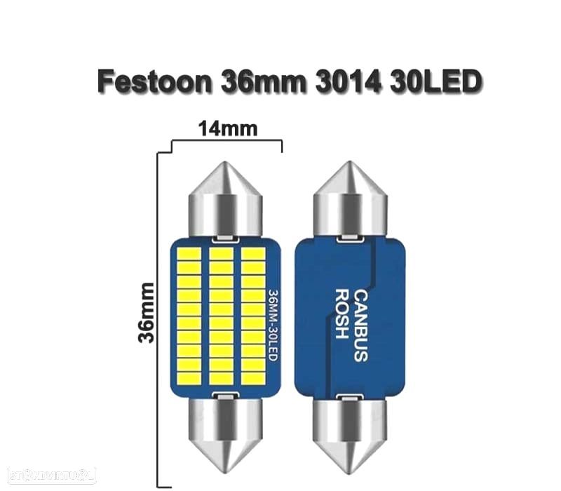 LÂMPADA LED CANBUS MATRÍCULA HABITACULO 36 MM 30 LEDS - 2