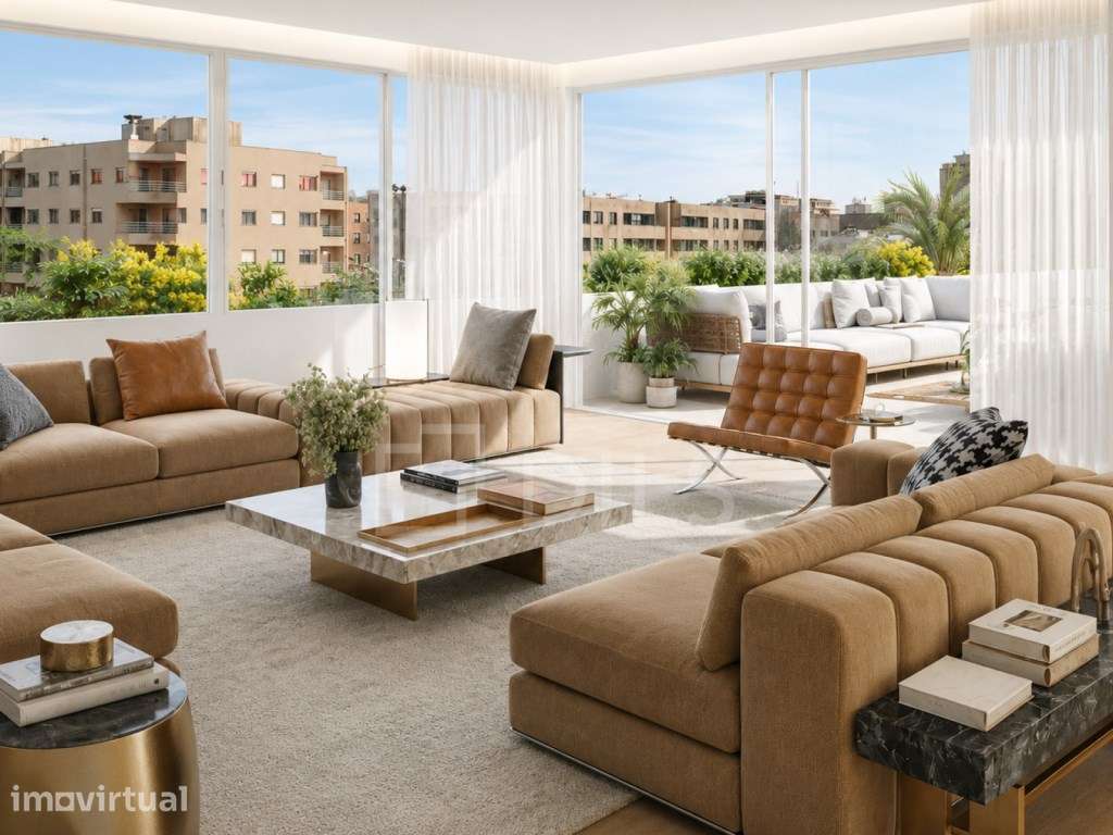 Apartamento T4 com dois terraços e garagem em Matosinhos - Grande imagem: 3/34