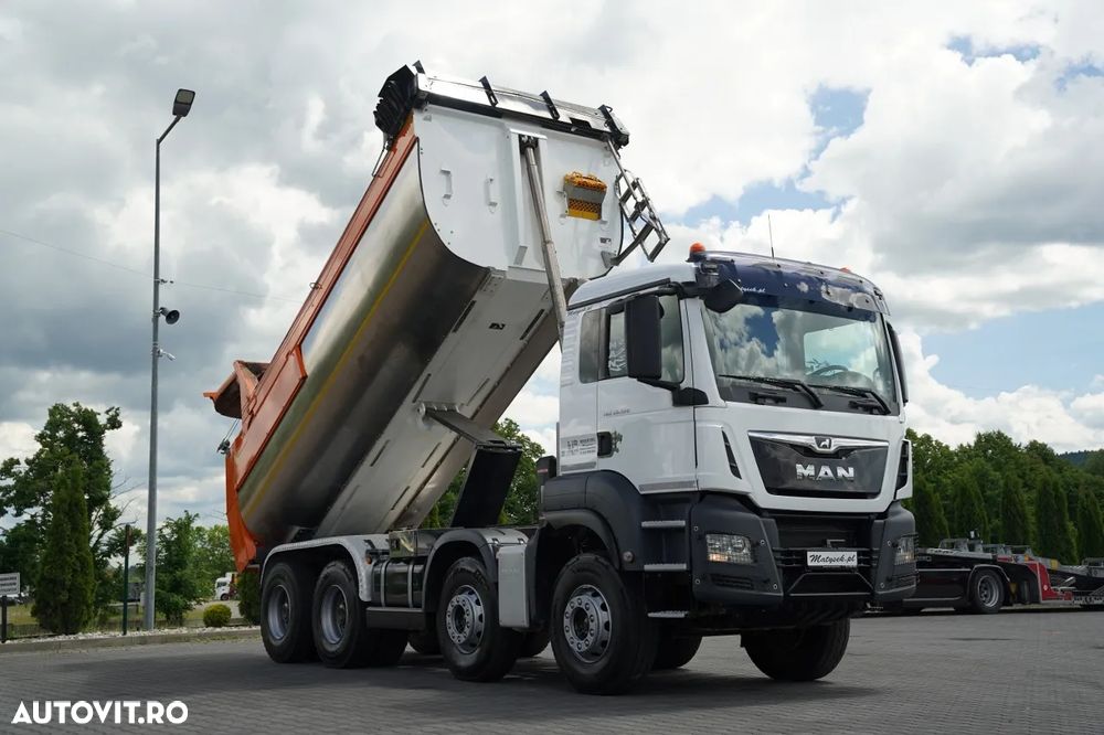 MAN TGS 35.500 / 8x4 / BASCULĂ SPATE MEILLER / IZOLATĂ / PENTRU ASFALT / HYDROCLASP / NAVI / 2021 - 6