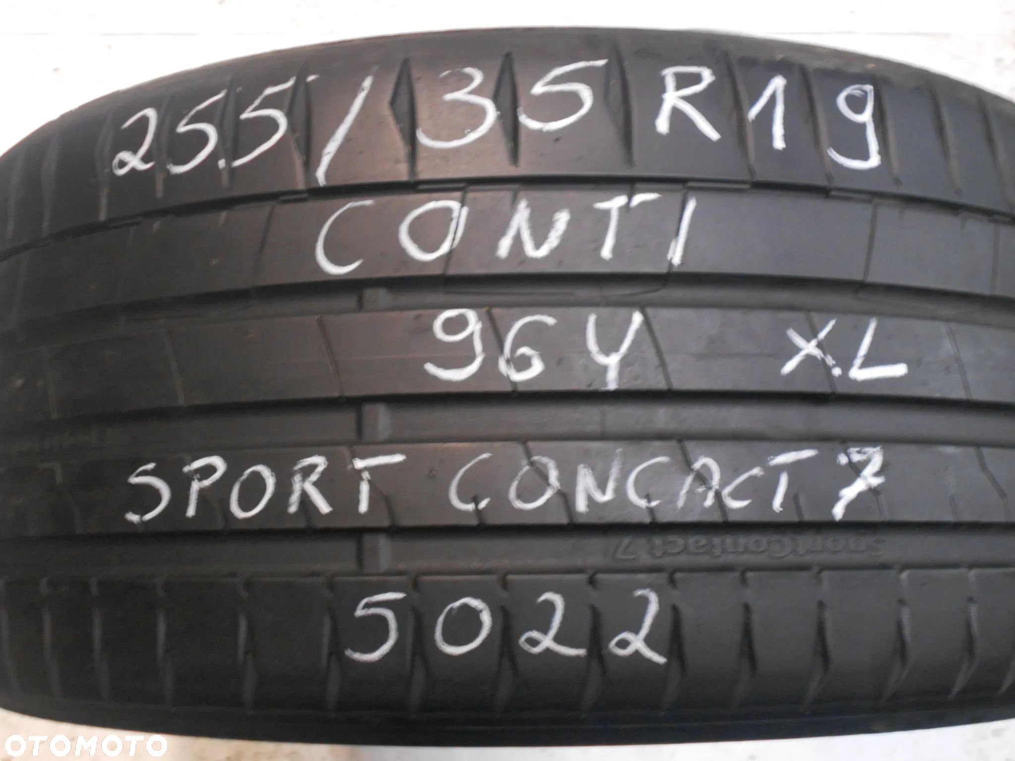 OPONA POJEDYNKA 255/35R19 CONTINENTAL SPORT CONTACT 7 XL DOT 5022 7MM - 1