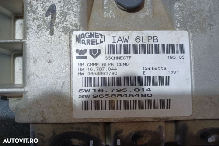 Calculator motor ECU 9658845480 - 2.0 B 9658845480 - 2.0 B Citroen C5 - 3