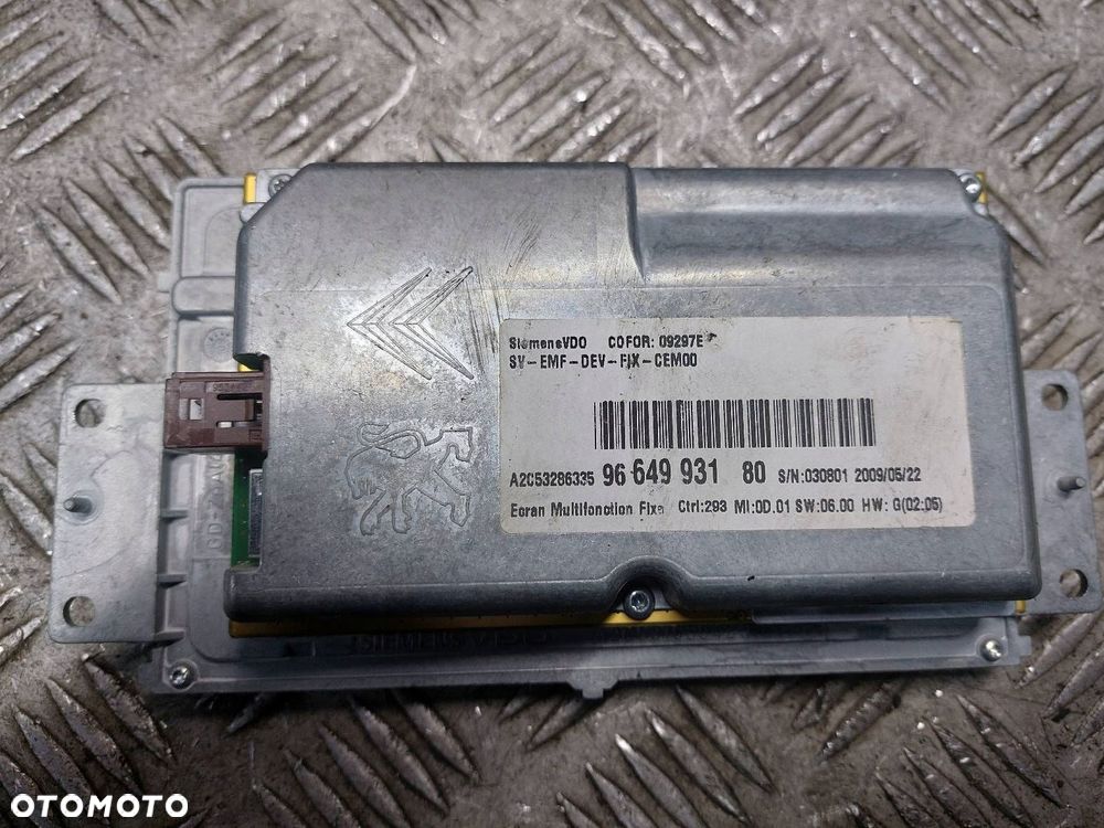 RADIO ODTWARZACZ + WYŚWIETLACZ CITROEN C5 II 9664993180 96661984ZD - 3