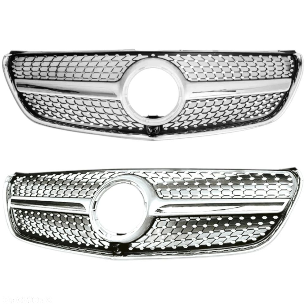 MERCEDES VITO W447 2016-2019 DIAMOND GRILL ATRAPA PRZEDNIA CHŁODNICY - 3