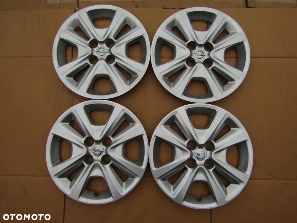 4x Kołpaki Strukturalne 15 Opel Corsa D E Adam Meriva Karl 4x100 / oryginał - 4