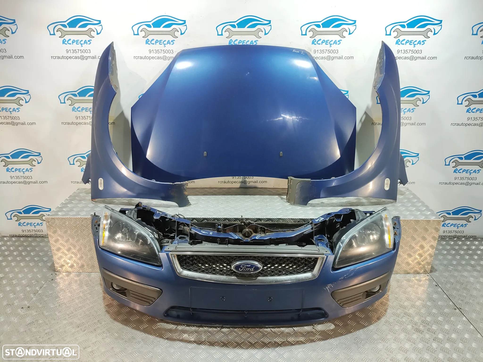 FRENTE COMPLETA FORD FOCUS 2 II MK2 FASE 1 CAPOT PARACHOQUES GUARDA-LAMAS OTICAS RADIADOR VENTILADOR FRENTE FIBRA REFORÇO - 23