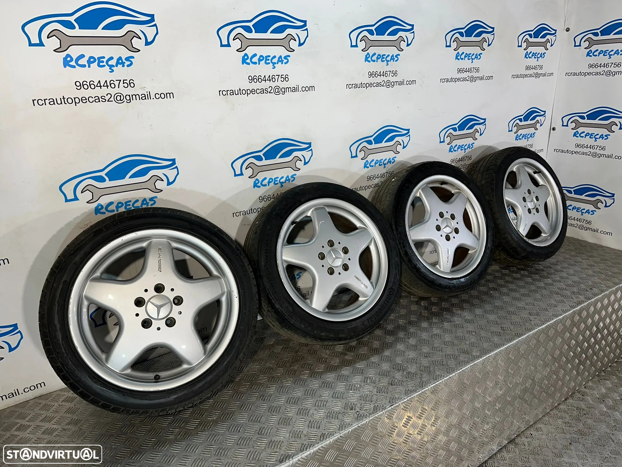 .Conjunto Jantes 17 Originais Monoblock Mercedes Benz R170 AMG 7.5J ET37 8.5J ET30 5x112 A1704010102 A1704010202 - 2