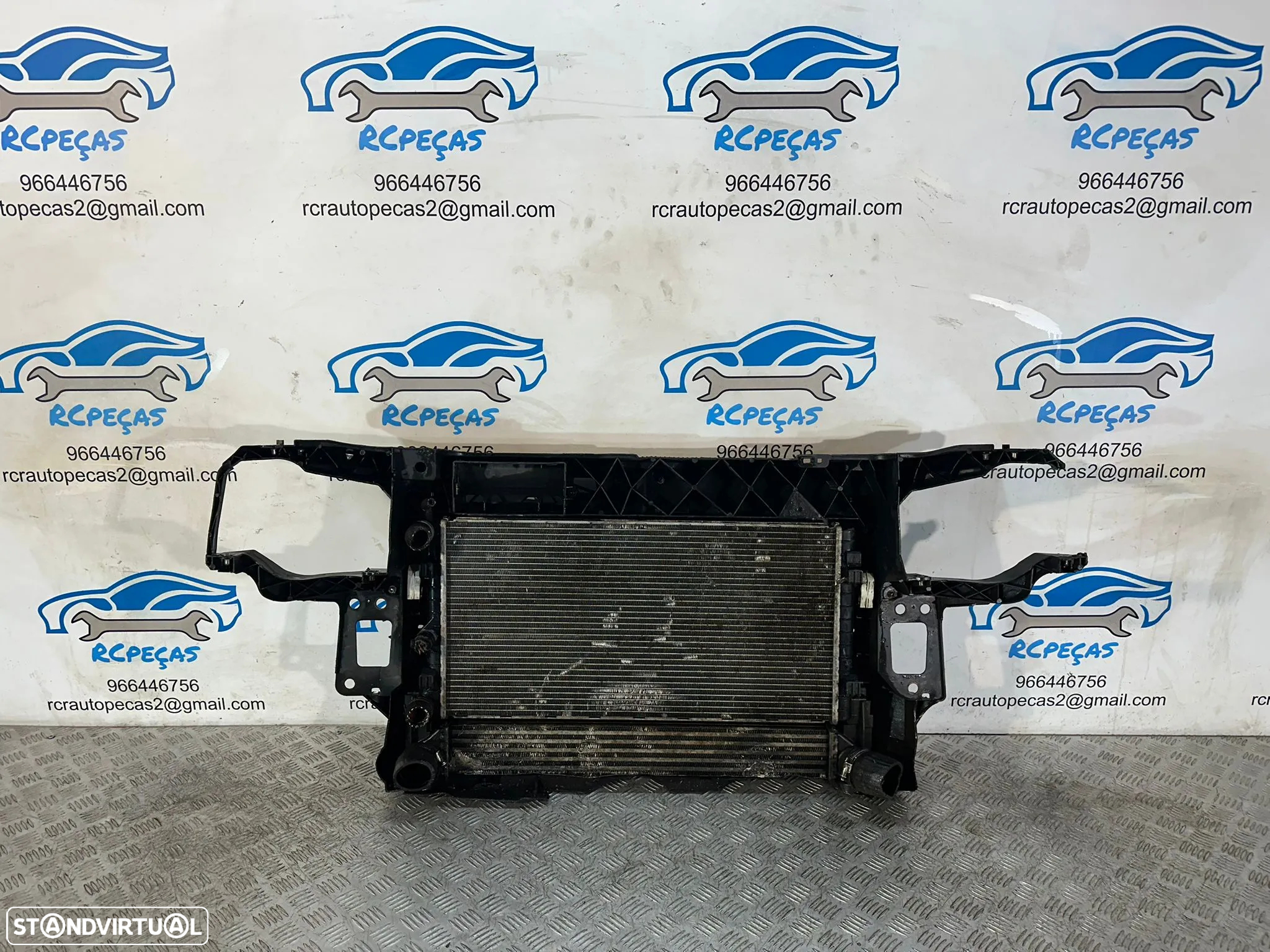 .Conjunto Frente Fibra / Chapa Radiador Intercooler Seat Ibiza 6J 6J0805588 2006 - 2012 - 5