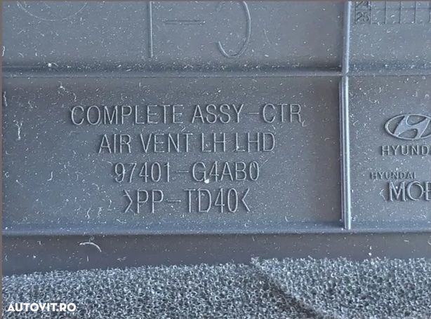 Grila gura centrala ventilatie fata Buton avarii Originala Hyunda i30 PD PDE gen 3 - 5