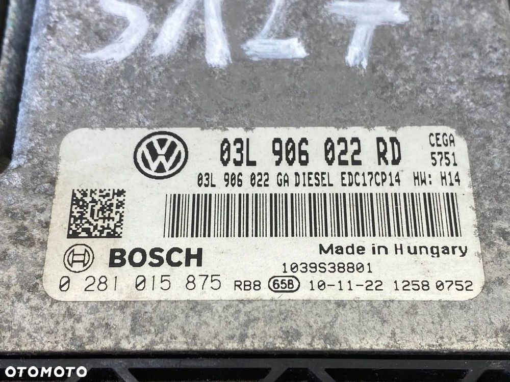 STEROWNIK KOMPUTER SILNIKA MODUŁ SKODA OCTAVIA MK2 03L906022RD 0281015875 - 11