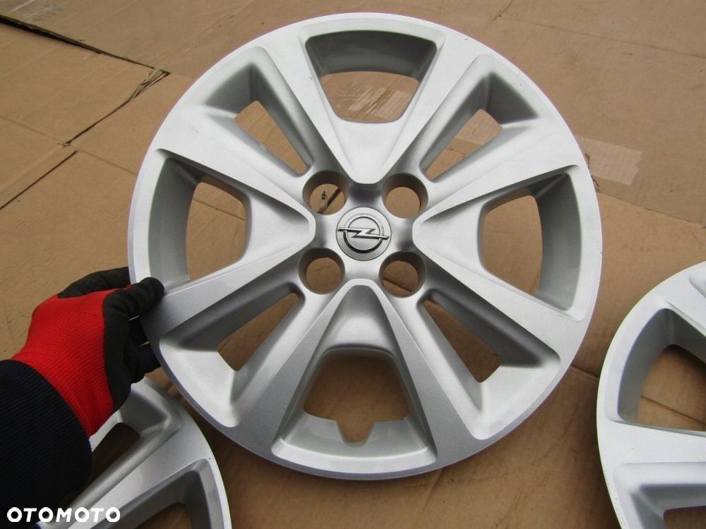 4x Kołpaki Strukturalne 15 Opel Corsa D E Adam Meriva Karl 4x100 / oryginał - 13