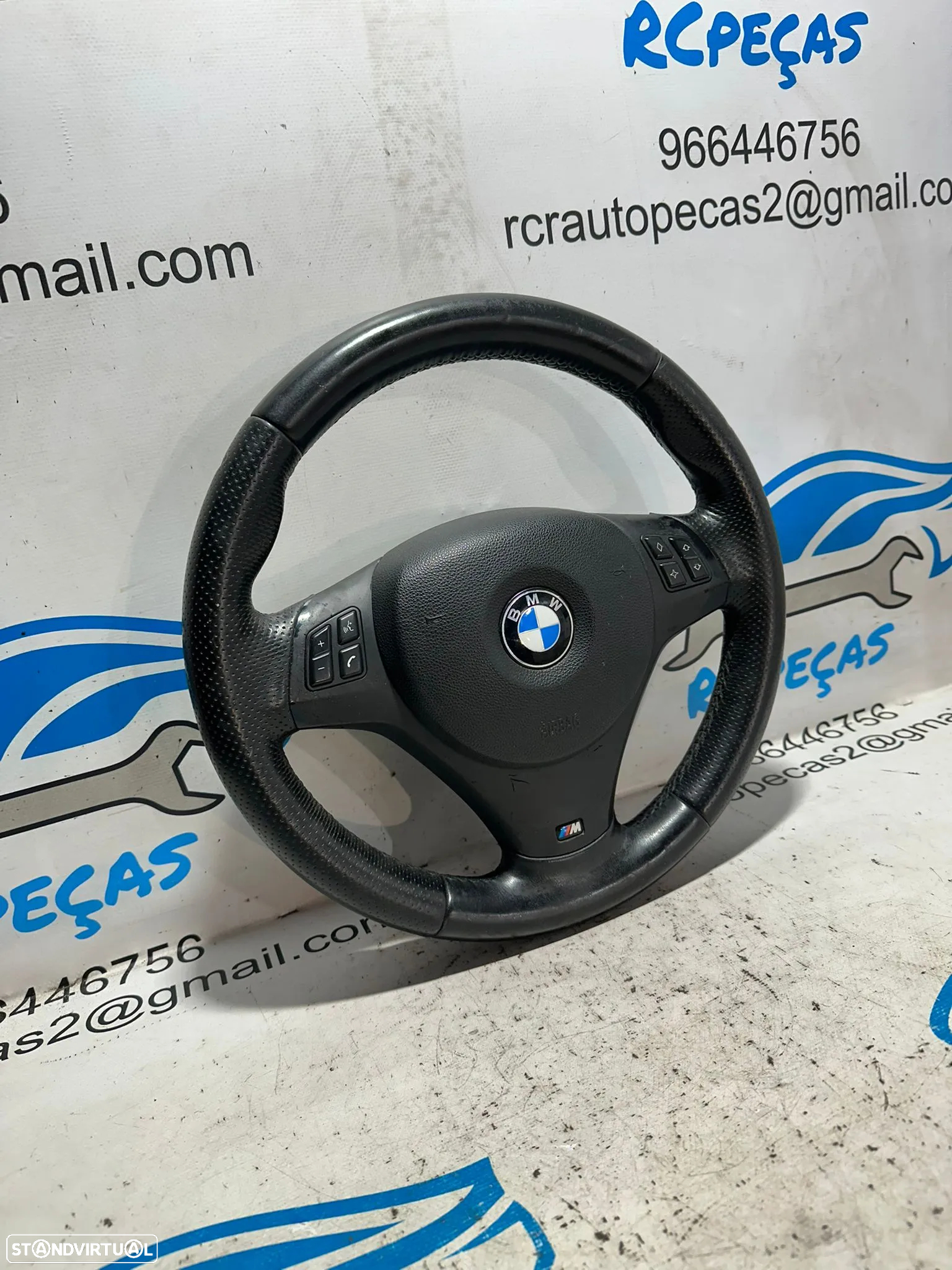 .Volante Multifunções Original BMW Pack M Serie 1 3 Pele Perfurada 7839076 - 3