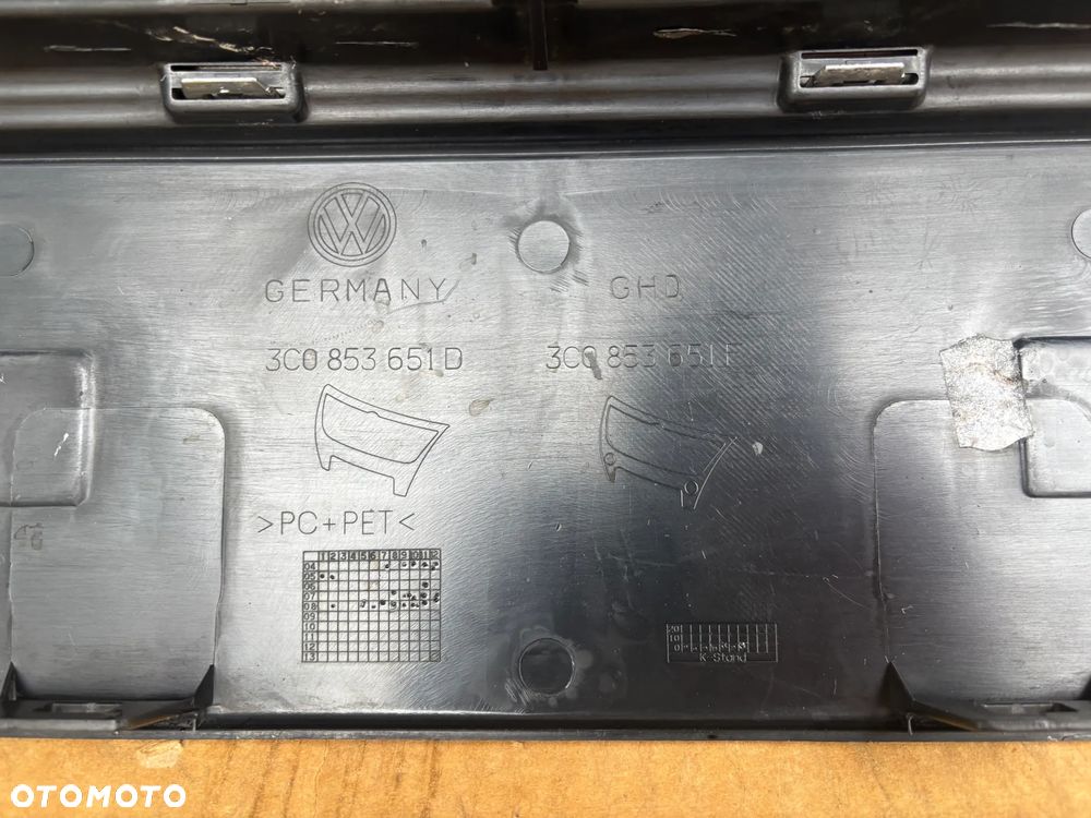 Oryginalny Grill Atrapa Zderzaka Przedniego Vw Passat B6 Chrom 3C0853651D 3C0853651F Pod Czujniki Parkowania Pdc Przód - 5