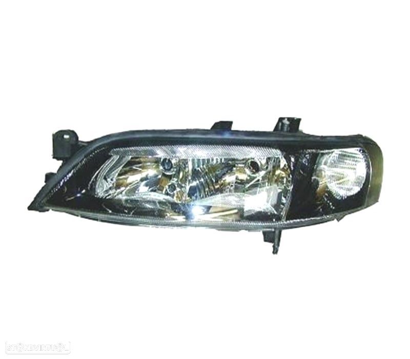 FAROL ESQUERDO PARA OPEL VECTRA B 99-02 FUNDO PRETO - 1