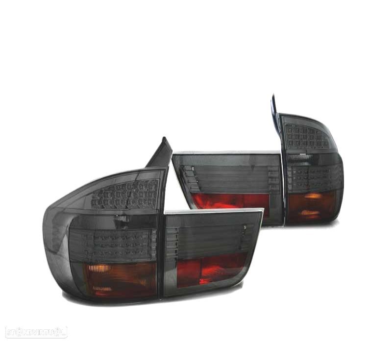 FAROLINS TRASEIROS LED BMW X5 E70 07-10 SMOKE - 2