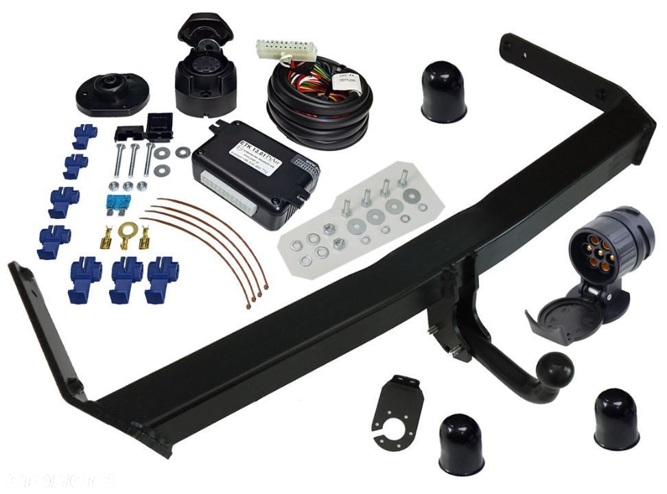 HAK HOLOWNICZY + MODUŁ + WIĄZKA 13P + ADAPTER 13/7PIN VW VOLKSWAGEN PASSAT B6 SEDAN+ KOMBI 2005-2010 - 1