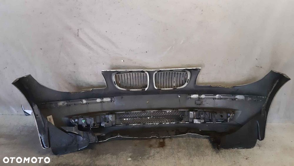 ^ ZDERZAK PRZÓD PRZEDNI DO BMW E87 SERIA 1 LIFT FL TITANSILBER SREBRNY HALOGENY - 1