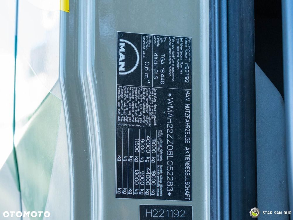 MAN TGA 18.440 4x4 PALFINGER PK 29002 HDS Żuraw Wciągarka - 27