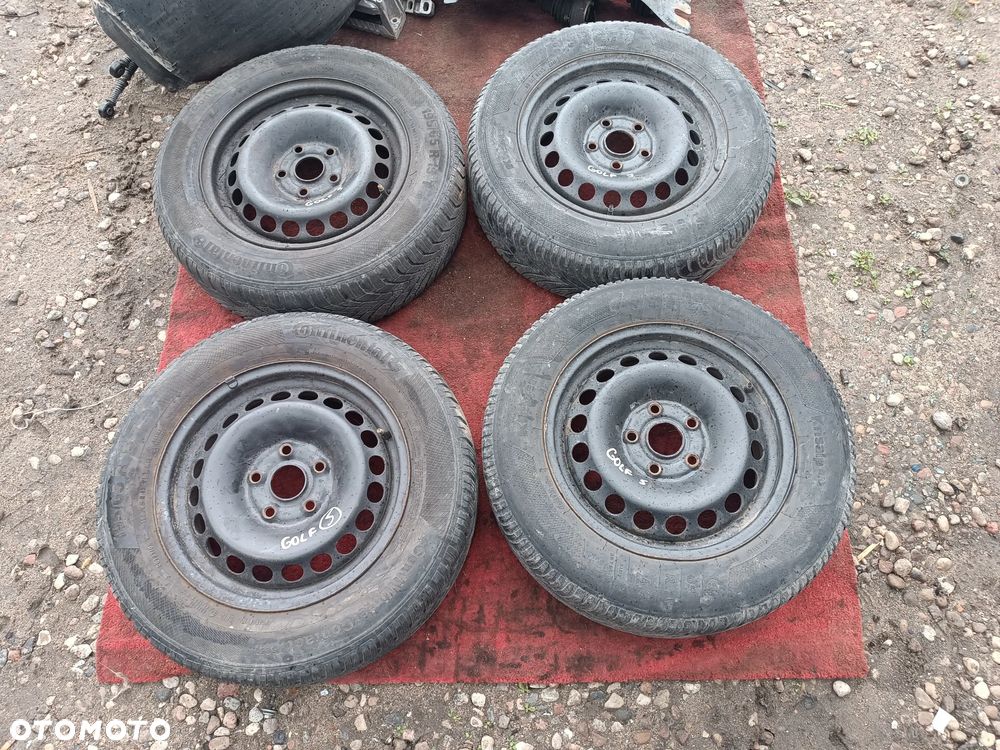 VW GOLF V TOURAN AUDI A3 8P FELGI STALOWE 15 Z OPONAMI 4SZTUKI KOMPLET 195/65 - 1