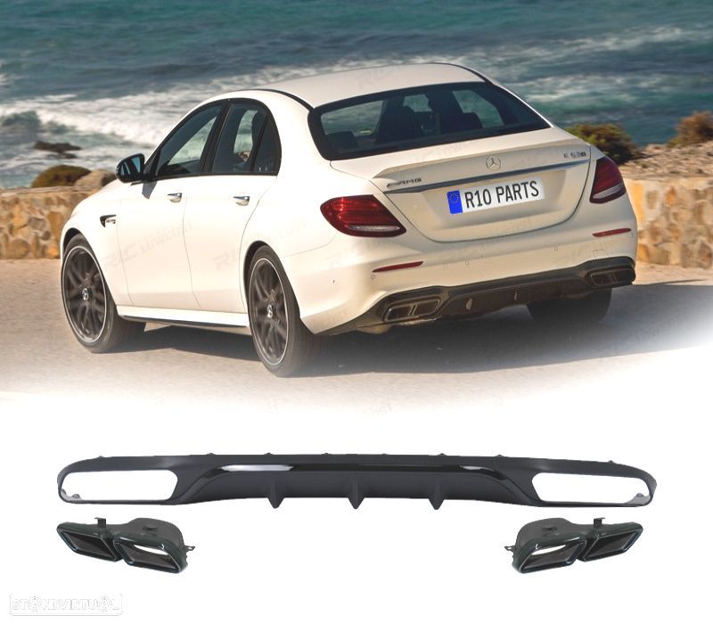 DIFUSOR MERCEDES W213 16-20 LOOK E63 + PONTEIRAS ESCAPE - 1