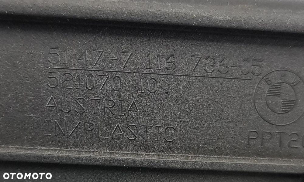 LISTWA PRZEGRODA BAGAŻNIKA BMW 5 E61 7116736 - 2