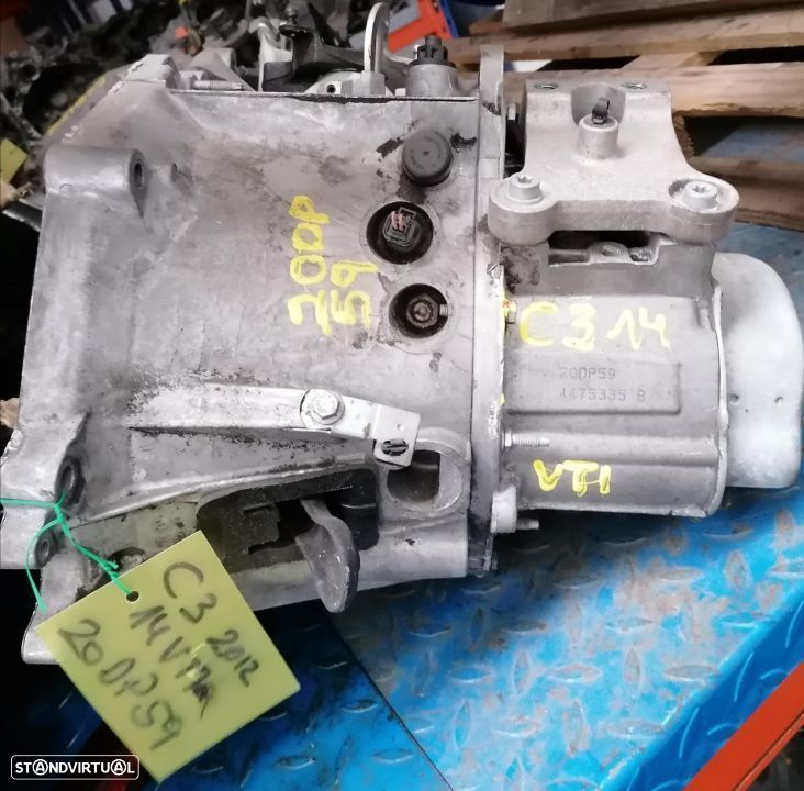 Caixa de Velocidades PSA C3 2012 1.4 16V VTI refª 20DP59 - 1