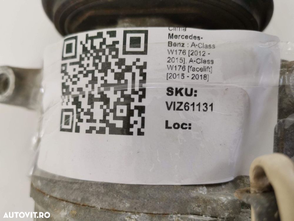 Compresor AC Clima Mercedes-Benz A-Class W176 2012 2013 2014 2015, A-C - 8
