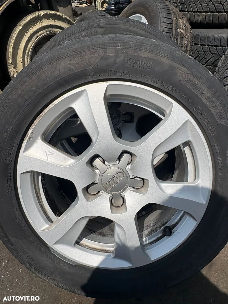 Set Jante Audi A4 B8 225/55 R16 cu anvelope de vara 8K0601025F - 3