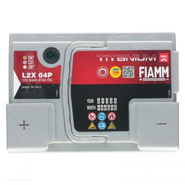 Akumulator FIAMM Titanium PRO L2X 64P 64Ah 610A L+ - 3