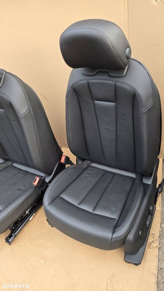 fotele skórzane kanapa kpl grzene czarne audi a4 b9 sedan nr mag de01 - 3