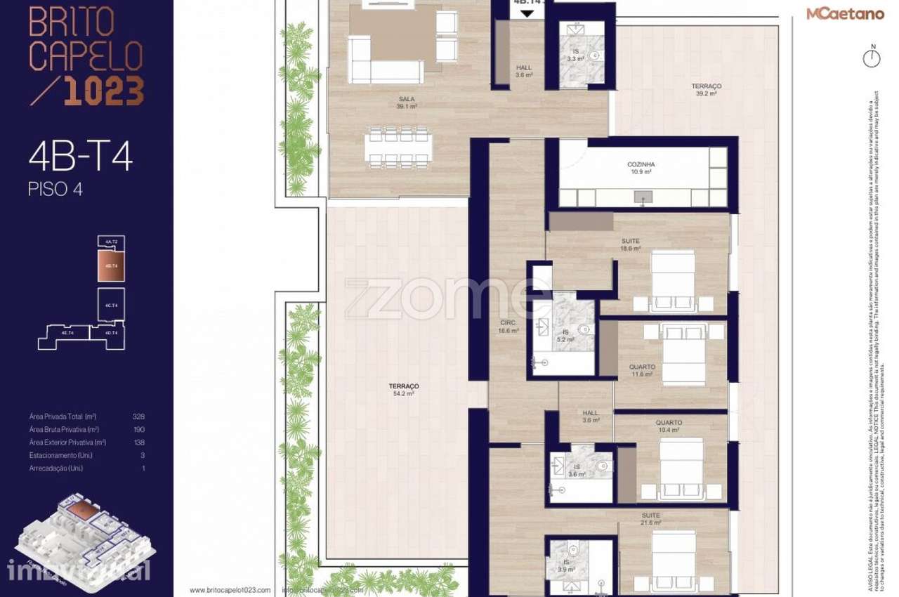 Apartamento T4 - Brito Capelo 1023 - Grande imagem: 5/18
