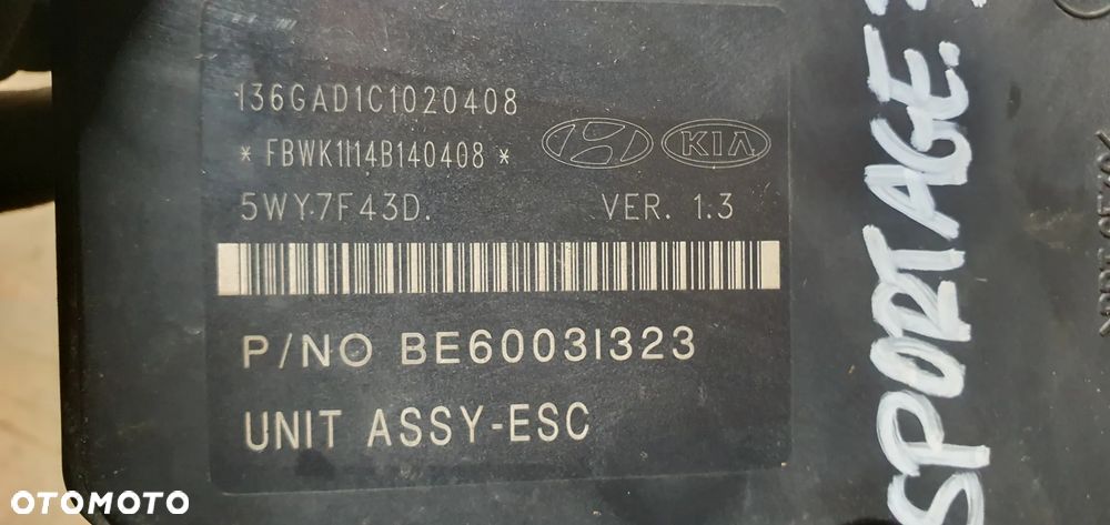 Pompa ABS sterownik Kia Sportage III 58920-3U940 - 8
