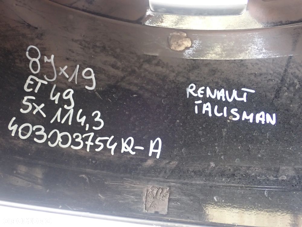 FELGI ALUMINIOWE RENAULT  8JX19  ET 49  5X114,3  403003754R-A - 8
