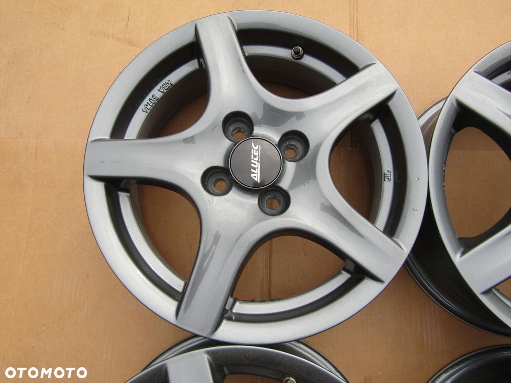 4x Felgi Aluminiowe 15 Opel Adam Vectra A Astra F Aveo Tigra Vectra Combo C Corsa B C D E Meriva Kadet Chevrolet Spark Lanos Nexia Nubira Aveo 5,5 j 4x100 ET40 piasta 56,6 mm + czujniki TPMS ALUTEC GERMANY - 8