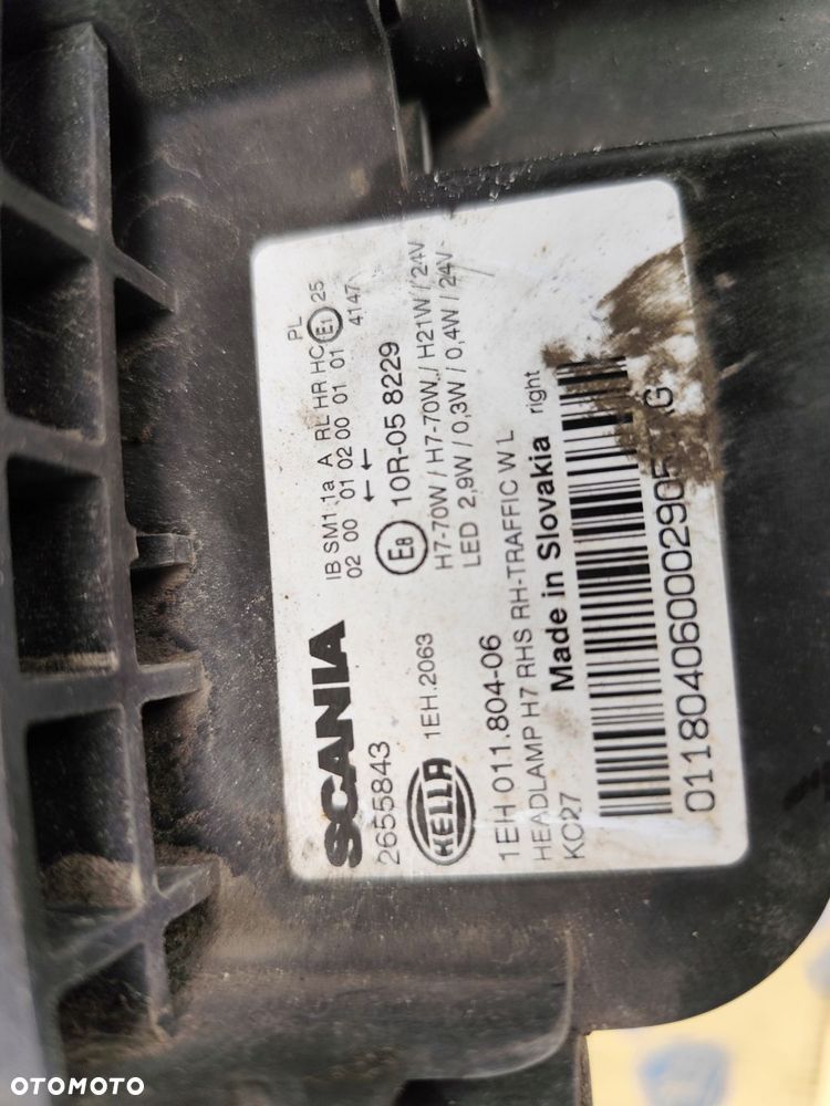 LAMPA SCANIA H7 2655843 2655842 RH/LH - 3