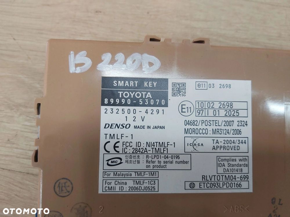 LEXUS IS II 200 220d moduł sterownik smart key 89990-53070 - 2