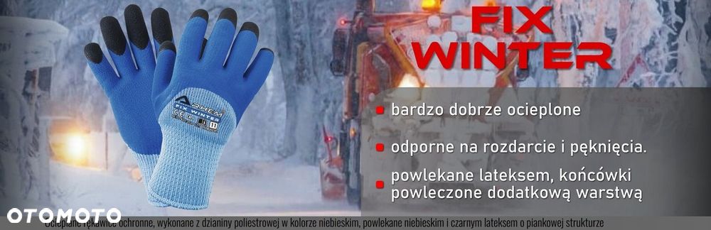 Rękawice Robocze Rękawiczki Ocieplane Zimowe BHP Piankowe Latex 9-XL 12Par - 12
