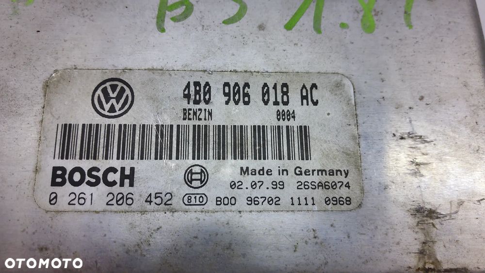 Vw Passat 1.8T Sterownik Komputer 4B0906018AC - 2