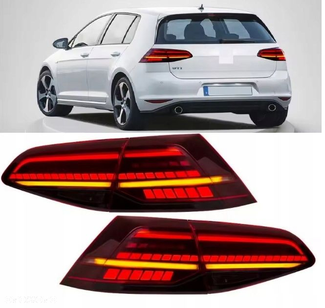 Lampy tyl ne kpl Full LED Diody Tuning Lift 7.5 Gti-look VW Golf VII 7 5g - 2