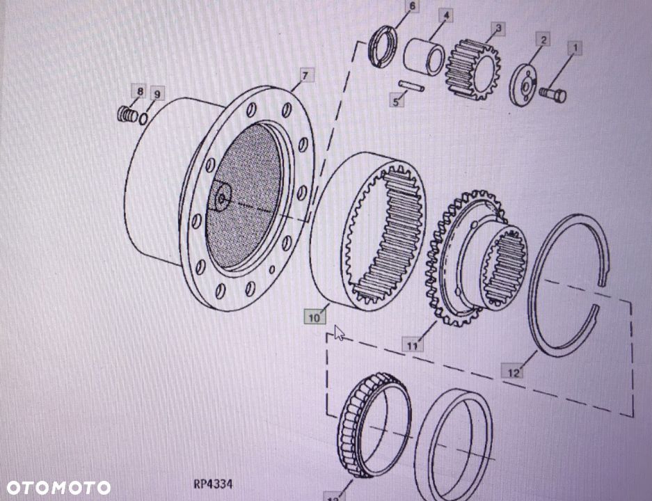 John Deere R88395/koło koronowe/John Deere 4555/4755/4955 Nr części R88395 - 1