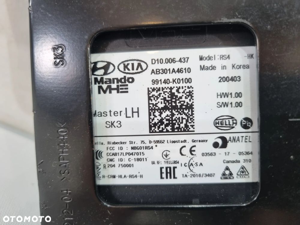 KIA SOUL RADAR CZUJNIK MARTWEGO POLA 99140-K0100 99150-K0100 - 7