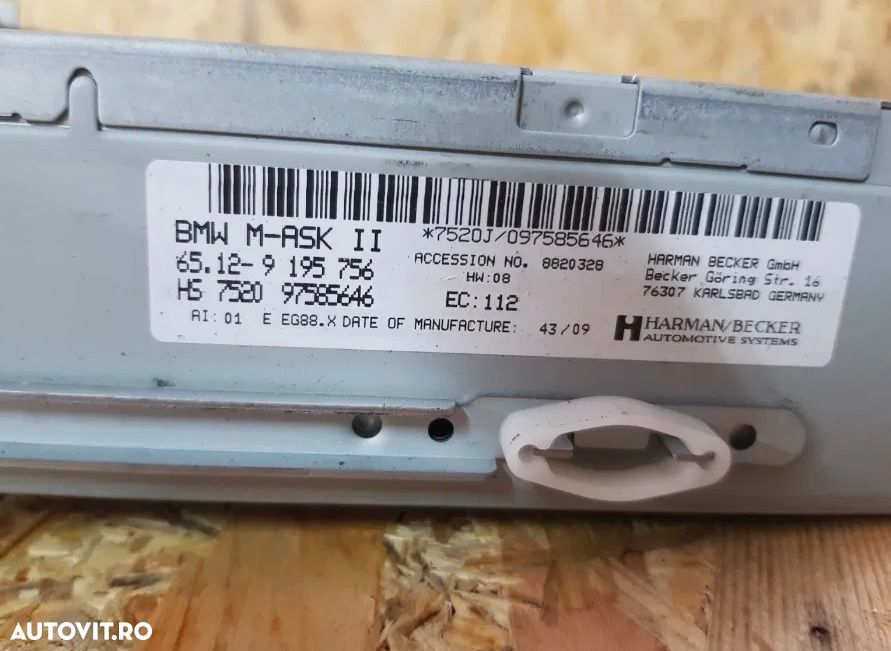 Radio CD Navigatie Bmw E60 E61 LCI Facelift Cod 91957556 - 5