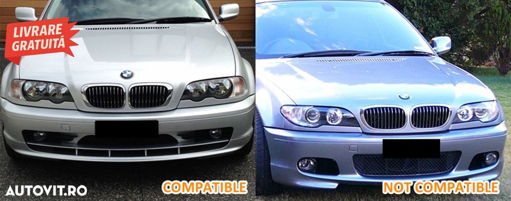 Grile Centrale BMW 3 Series E46 Coupe Cabrio 2 Doors Non Facelift (1999-2002) Negr- livrare gratuita - 5