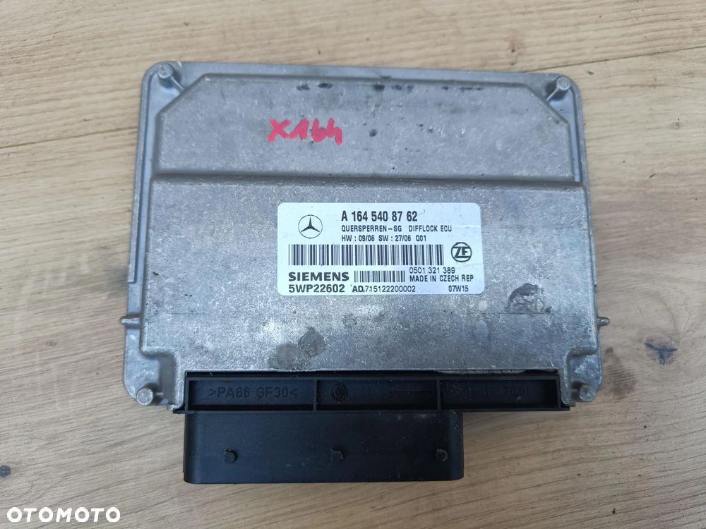 MERCEDES W164 ML X164 GL MODUŁ STEROWNIK DYFERENCJAŁU BLOKADY MOSTU A1645408762 - 1