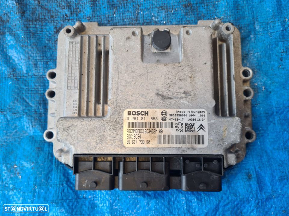 CENTRALINA BOSCH | REF. 96 617 733 80 - 0 281 011 863 | PEUGEOT 1.6 HDI / CITROEN; - 2