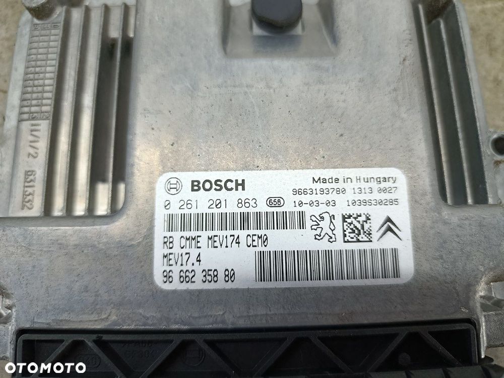 KOMPUTER, STEROWNIK CITROEN C3 PICASSO 9666235880 0261201863  BOSCH 1.4 16V - 3