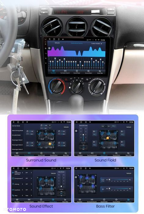 Radio nawigacja Mazda 6 2004 - 2007 Carplay Android auto 8GB 256GB - 7