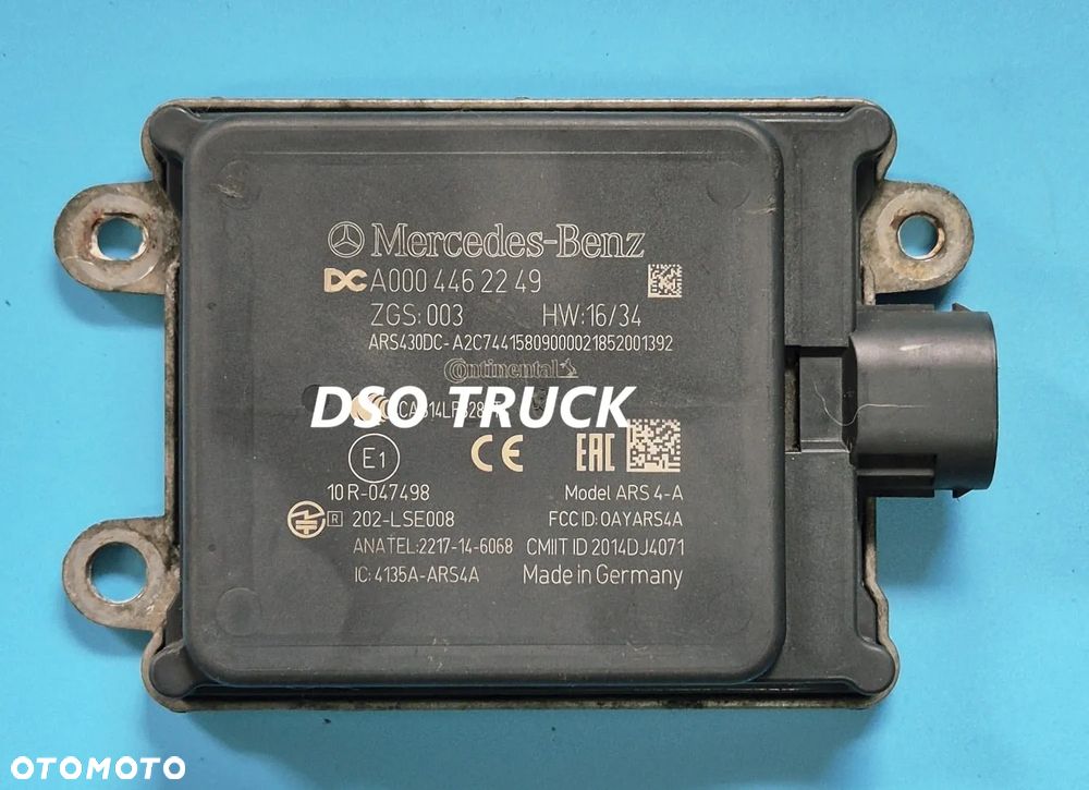A0004462249 Radar distronic czujnik modul Mercedes MP4 - 1
