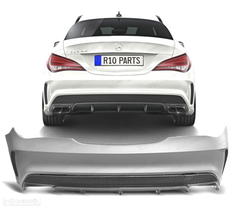 PARA-CHOQUES TRASEIRO MERCEDES CLASE CLA W117 C117 13-18 LOOK CLA45 AMG - 1